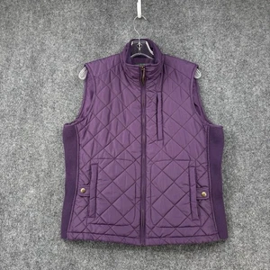 Lauren Ralph Lauren Purple Quilted Zip Puffer Vest Women’s XL Colorful Preppy - Picture 1 of 12