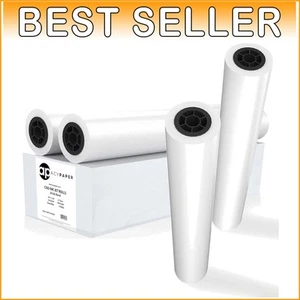 4 Rolls of 20 lb CAD Plotter Paper 24" x 150' - Ideal for Wide Format Printing - Picture 1 of 6