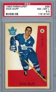 1959 Parkhurst #38 PSA 8,5 Dick Duff Maple Leafs 38 Sharp! - Bild 1 von 2