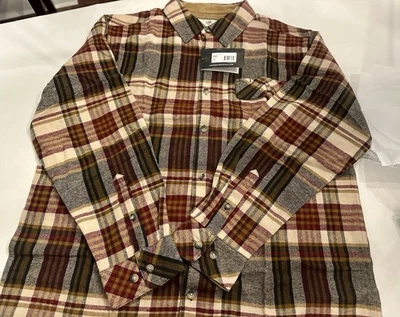 Legendary Whitetails Buck Camp NWT Multicolor Plaid Flannel Shirt Men's Size L - Image 1 of 4