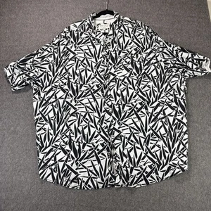 Report Collection Shirt Mens 4XL Abstract Leaf Print Sustainable Modal - Picture 1 of 7