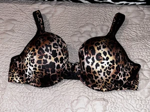 Vanity Fair 75338 Women Brown Animal Print Full Coverage Underwire Bra Size 34D - Picture 1 of 8