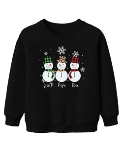 Faith hope love snowman - Christmas Xmas Gift Xmas Unisex Kin - Picture 1 of 10