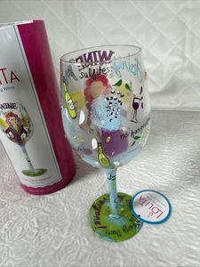 Neu Lolita Love My Weinglas "Feenweinmutter" handbemalt 15 Oz - Bild 1 von 5