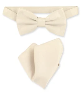Pajarita y pañuelo Vesuvio Napoli color marrón claro liso para hombre - Imagen 1 de 1