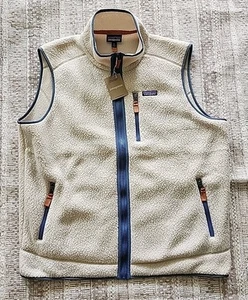 Neu mit Etikett neu Patagonia Herren Retro Flor Fleece Weste dunkel natürlich mit Utility blau 2XL - Bild 1 von 9