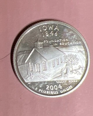 2004-S Iowa Silver Proof State Quarter 90% Silver From Proof Set - Image 1 of 2