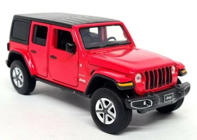 Tayumo 1/32 - Jeep Wrangler Red Opening parts & Suspension Diecast model car - Image 1 of 4