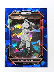 2023 Prizm #289 Bobby Doerr Blue Cracked Ice Parallel Boston Red Sox - Picture 1 of 3