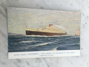 SHIP SHIPS SATURNIA COSULICH LINE TRIESTE OLD POSTCARD OLD POSTCARD - Picture 1 of 2
