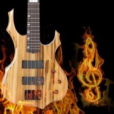 Glarry Right Handed Burning Fire Electric 4 Strings Bass Guitar Kit 20W Wood for sale
