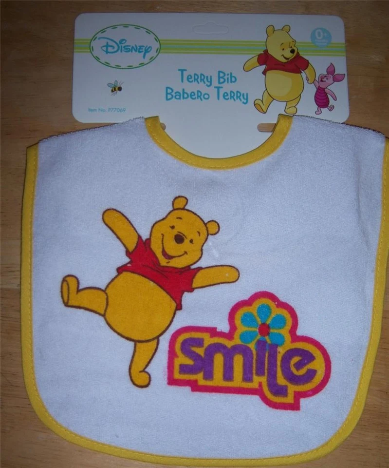 NUEVO BABERO NEUTRO DISNEY WINNIE THE POOH, Smile Foto 1 de 1