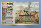 1880s SR NYE's Rake Victorian FARM Advertising Fold Trade Card CHICOPEE FALLS MA