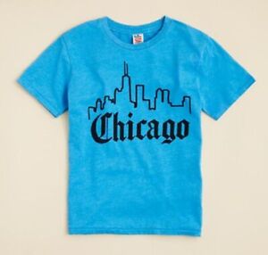 Junk Food Brand Boys "Chicago" Tee in Ocean Blue, Size L (10)