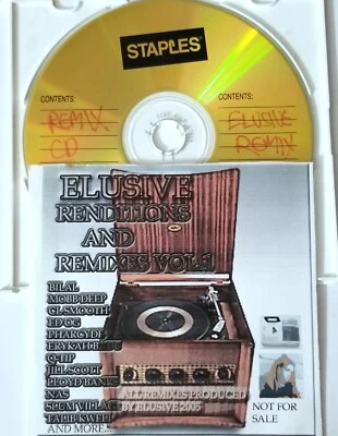 ELUSIVE RENDITIONS & REMIX VOL 1 PROMO RAP DEMO CD NAS MOBB DEEP HIPHOP lp 12" Foto 1 de 4
