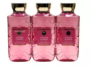 NEW 3 BATH & BODY WORKS COVERED IN ROSES WOMEN BODY WASH SHOWER GEL 10 OZ VIT B5 - Picture 1 of 3