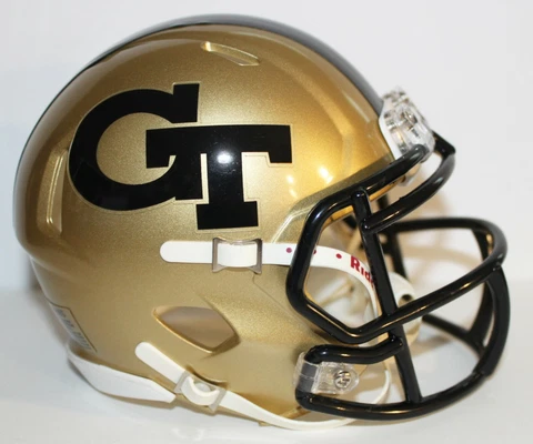 2020 Georgia Tech Yellow Jackets Custom Riddell Mini Helmet vs ND - Black Watch Cover