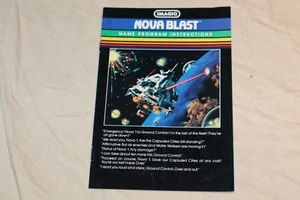 Mattel Intellivision Nova Blast Manual de instrucciones SOLO con 2 superposiciones - Imagen 1 de 3
