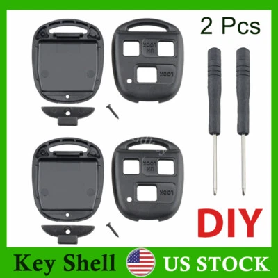 2X Remote Fob Car Key Shell Case Cover For Lexus ES300 RX330 GX470 SC430 IS300 - Image 1 of 4