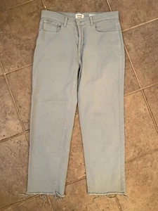 Kensie Jeans Vintage Luxe 8/29 Stretch Light Blue High Rise Slim Crop Pants Raw - Picture 1 of 10