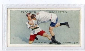 (Jc1963-100) PLAYERS,WRESTLING & JU JITSU,JAPANESE SIDE OR ANKLE THROW,1913#22 - Picture 1 of 2