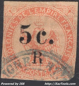 REUNION TYPE AIGLE N° 3 AVEC BEAU CACHET BLEU LIGNE A VOIR - Picture 1 of 2