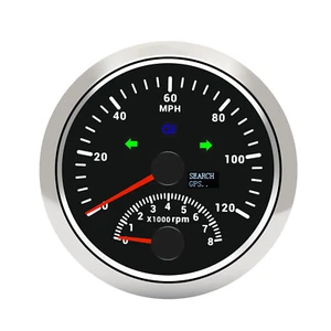 85mm Digital GPS Speedometer Tachometer 0-120MPH 0-8000RPM for Car Boat Truck - Picture 1 of 13