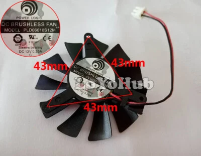 XFX graphics card fan leaf PLD06010S12M 12V 0.25A 2-Pin - Image 1 of 4