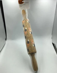 Halloween Harvest Rolling Pin Easily Roll Dough For Cookies Pies Biscuits & More - Picture 1 of 3