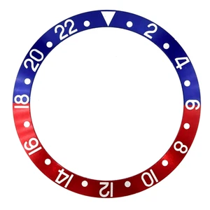Lünetteneinsatz für Rolex GMT GMTII 16700, 16713, 16718, 16760 Pepsi blau und rot - Bild 1 von 2