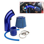 Air Intake Kit Blue Pipe Diameter 3" +Clamp +Cold Air Intake Filter+ Accessories