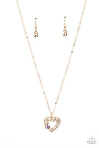 PAPARAZZI GOLD HEART NECKLACE