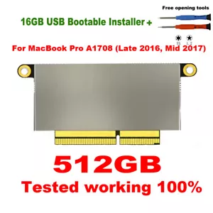 512GB A1708 SSD For APPLE MacBook Pro 13.1 Late 2016 MacBook Pro 14.1 Mid 2017 - Picture 1 of 8