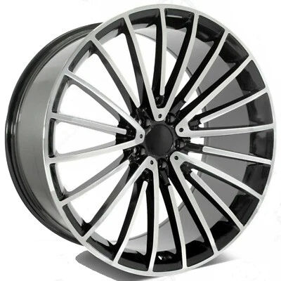 1pc 19x8.5 Black Machined Wheels for Mercedes Benz E-Class Rims - Image 1 of 4