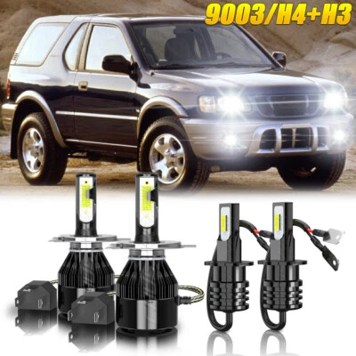 Farol de LED + kit de lâmpadas de neblina para Mitsubishi Montero Sport 1997-1999 6000K - Imagem 1 de 4