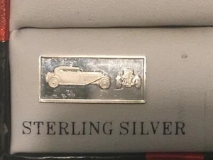 Bugatti Franklin Mint Mini Ingot 925 Silver Classic Car Museum 2.5 Gram - Picture 1 of 3