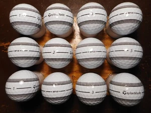 12 Taylormade 2024/2025 TP5 Stripe No Logos No Pen Marks Mint Used Golf Balls - Picture 1 of 1