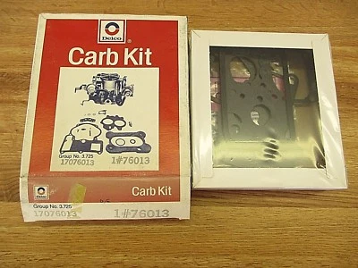 NOS CARBURETOR REBUILD KIT GM 17076015 DELCO 76015 FACTORY SEALED PACKAGE NIB  - Image 1 of 3