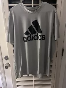 Adidas Men's 2XL 3-Stripe Active Running Icon Tee AH4 Alumina XXL Light Green - Picture 1 of 5