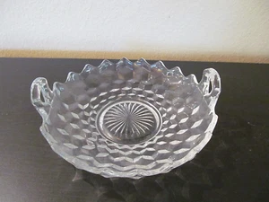 FOSTORIA AMERICAN CLEAR GLASS 9 1/4" HANDLED UTILITY TRAY / BOWL 1915 TO 1982 - Picture 1 of 5
