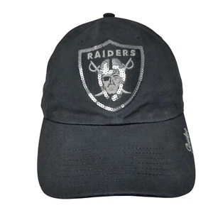 Las Vegas Raiders Women's Slideback Hat Black Adjustable Sequin NFL '47 - Picture 1 of 10