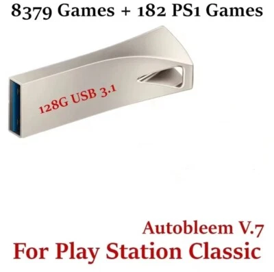 Unità 128 GB precaricata per Sony PlayStation Classic PS One mini videogiochi PS1 - Immagine 1 di 3