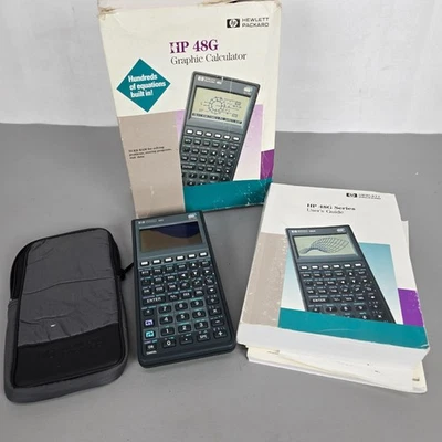 HP 48G Scientific Graphing Calculator With Cover & Manuals For Repair/Parts - Image 1 of 4