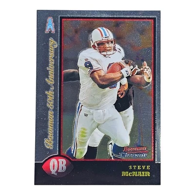 1998 Bowman Chrome Steve McNair #37 Bowman 50th Anniversary SP #'d 1/50 - Image 1 of 2