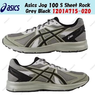 Asics Jog 100 S Hoja Gris Roca Negro 1201A715-020 Hombres Talla - Imagen 1 de 4