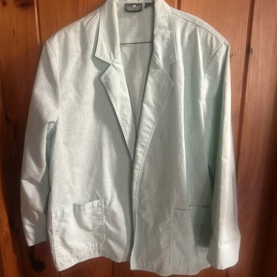 Jaqueta Blazer Vintage Cabin Creek Linda Feminina Verde Perfeito com Ombros Acolchoados-G - Imagem 1 de 4