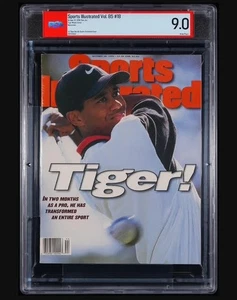 28 ottobre 1996 Tiger Woods Golf RC Primo Sport Illustrato Edicola PSA 9.0 - Foto 1 di 3