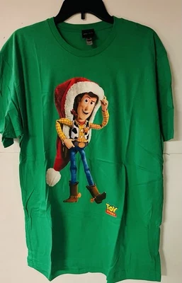 Camiseta Disney Pixar Navidad Toy Story Woody Verde Talla XL Foto 1 de 4
