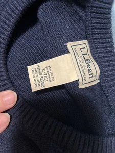 LL Bean Cashmere Cotton Pullover Sweater Men’s XL Tall  - Picture 1 of 6