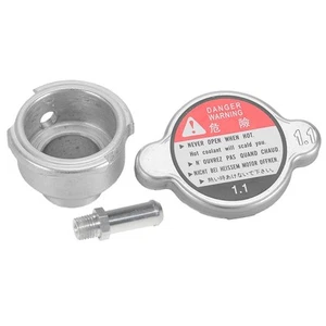 Aluminum Weld On Radiator Filler Neck 32mm 1-1/4" ID w/ 1.1 Bar Radiator Cap New - Picture 1 of 4